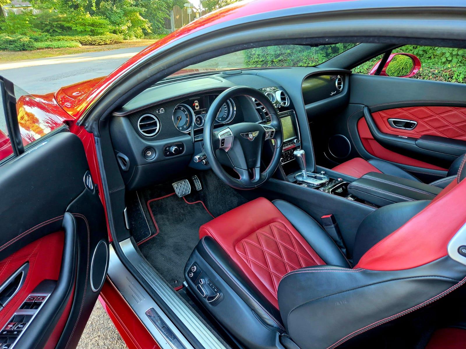 2015 Bentley Continental GT Speed Mulliner, červená kupé, 45 000 km