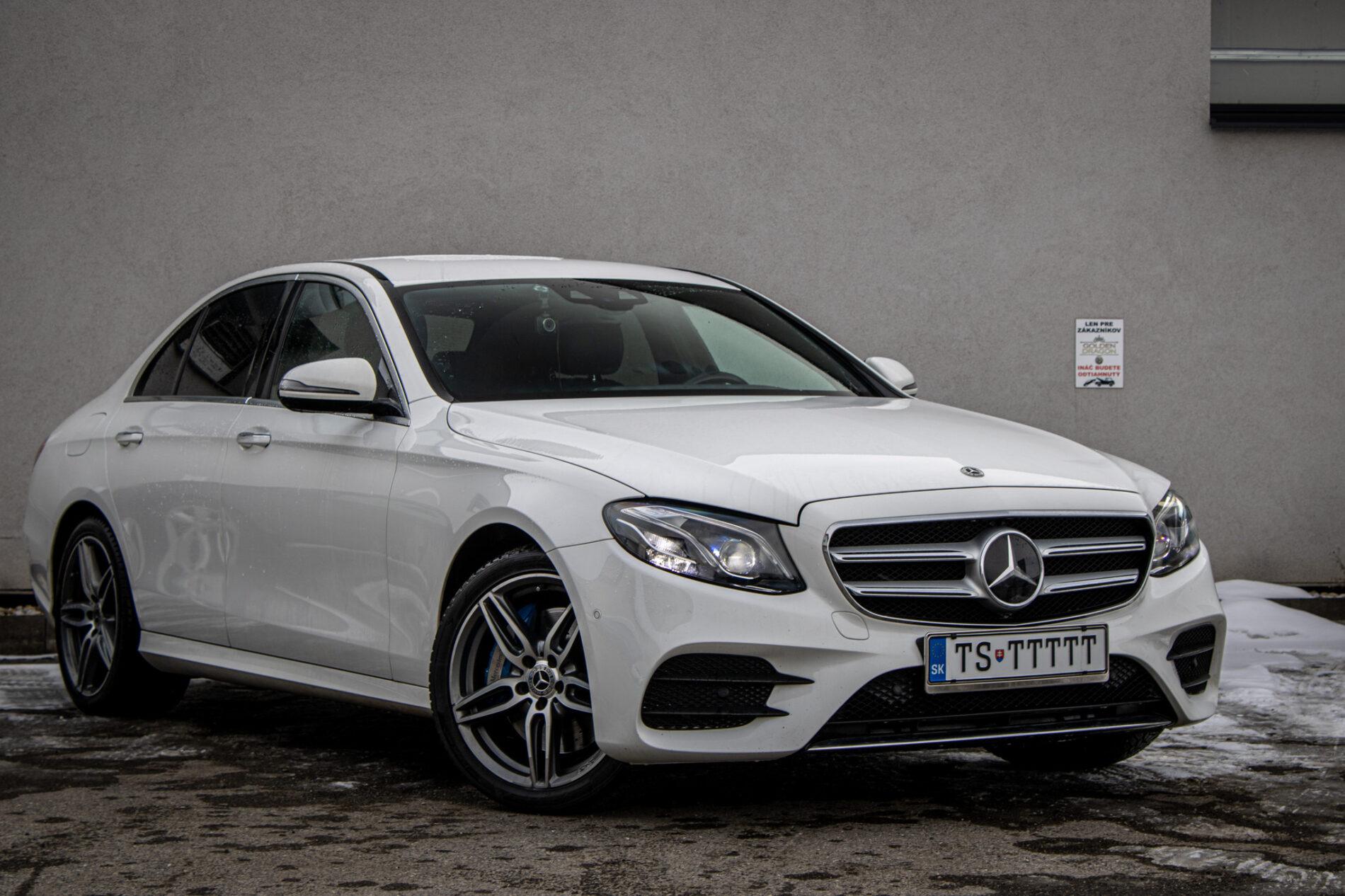 2018 Mercedes-Benz E 400d, biela sedan, 142 796 km