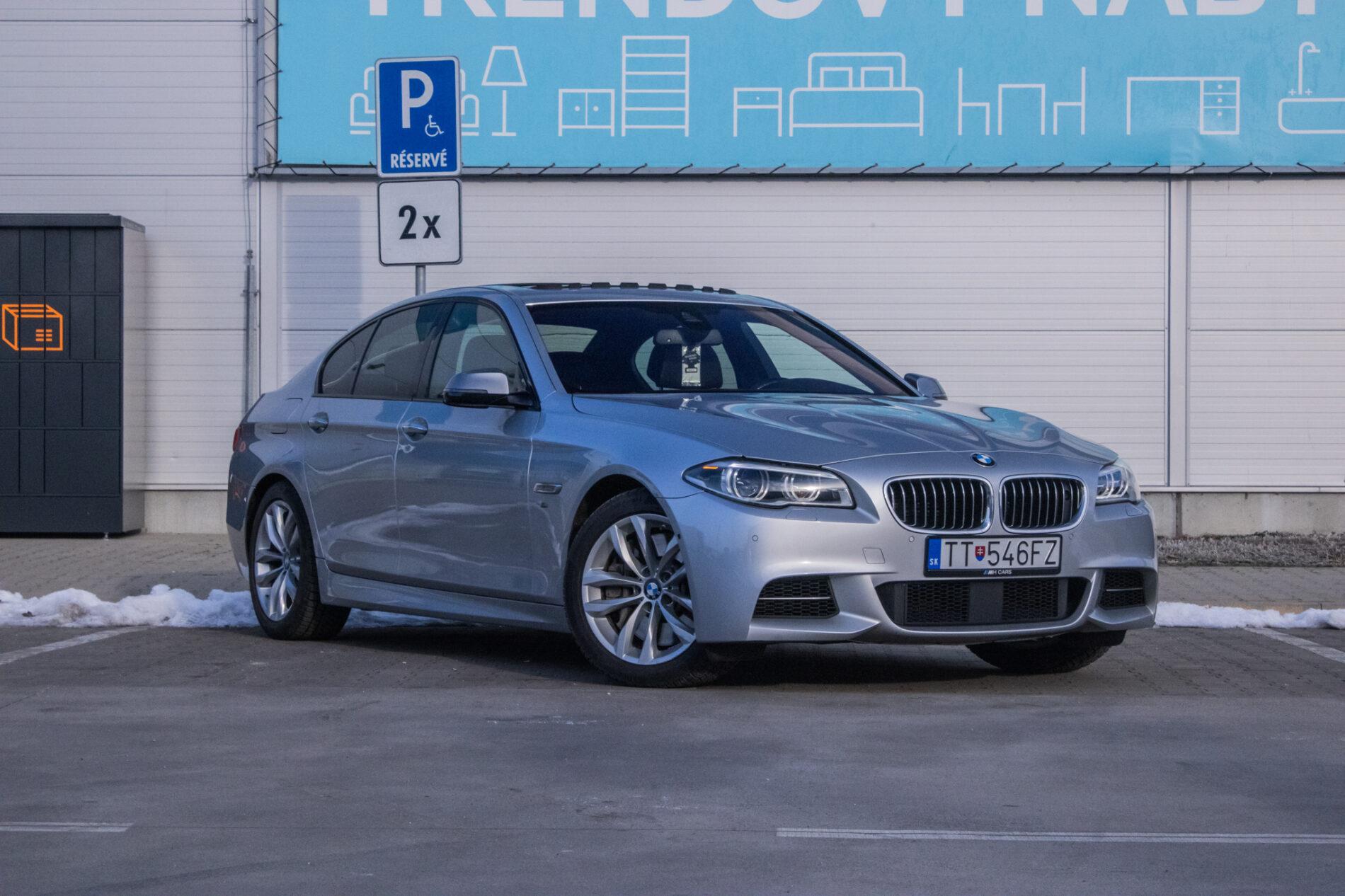2015 BMW M550d, strieborná sedan, 198 043 km