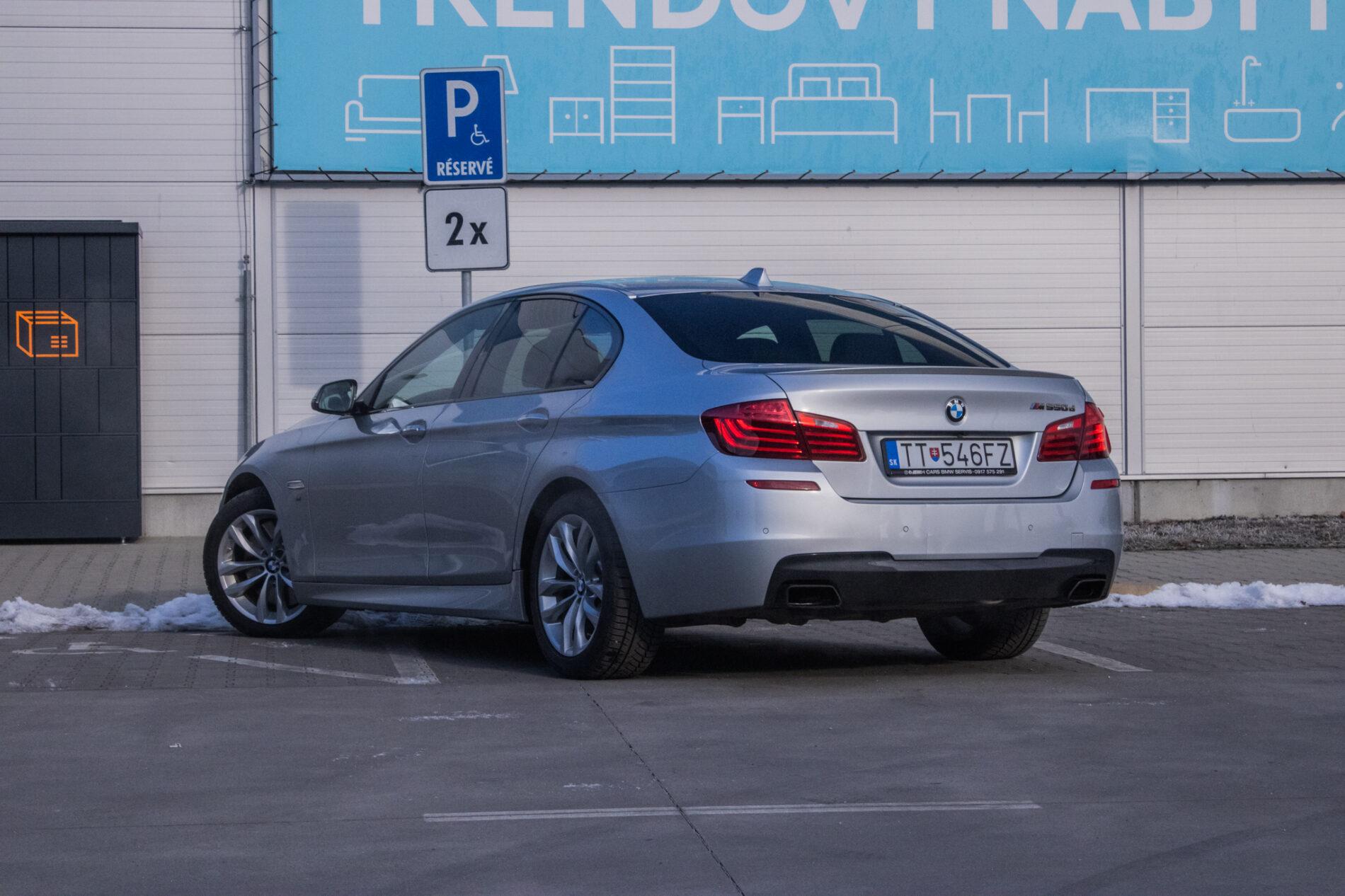 2015 BMW M550d, strieborná sedan, 198 043 km