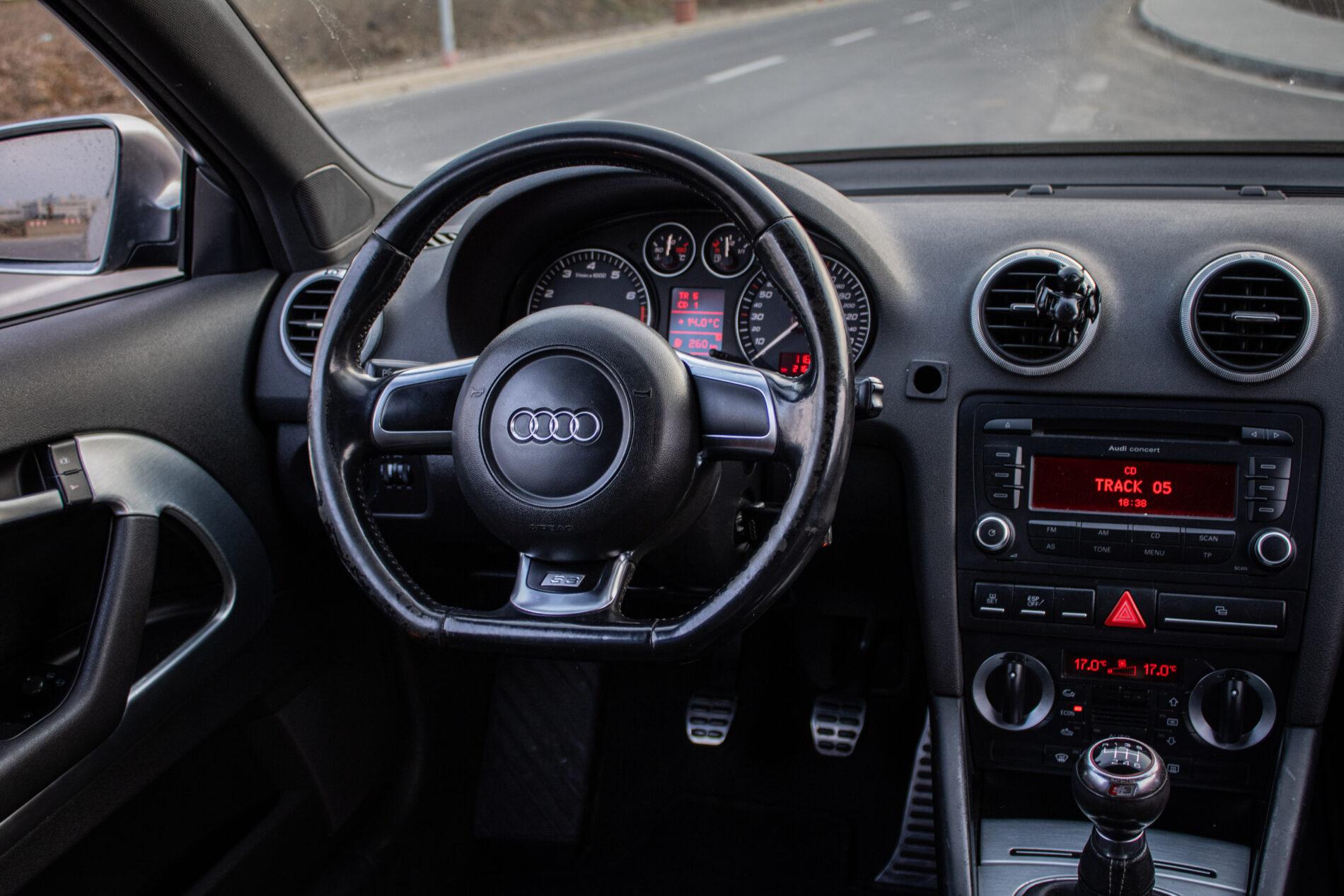 2007 AUDI S3, čierna hatchback, 216 735 km