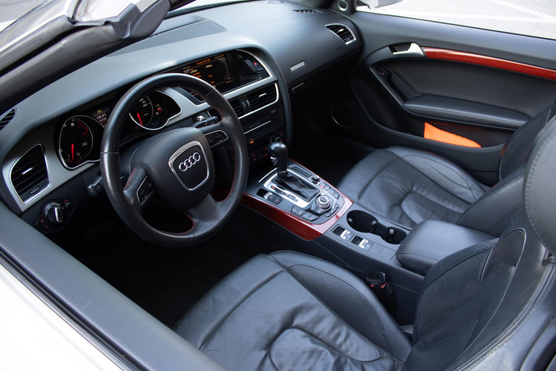 2009 AUDI A5, biela kabriolet, 123 385 km