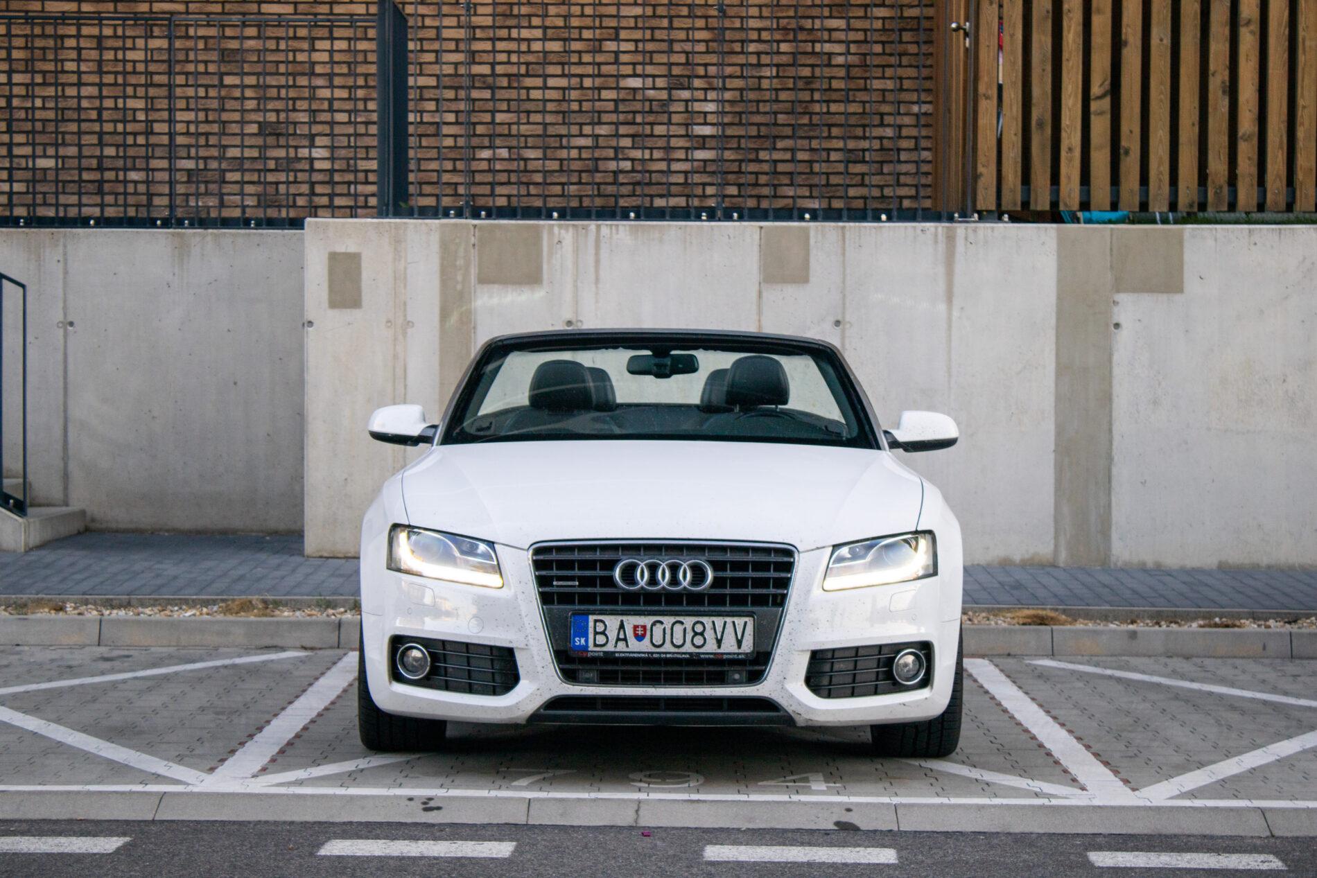 2009 AUDI A5, biela kabriolet, 123 385 km