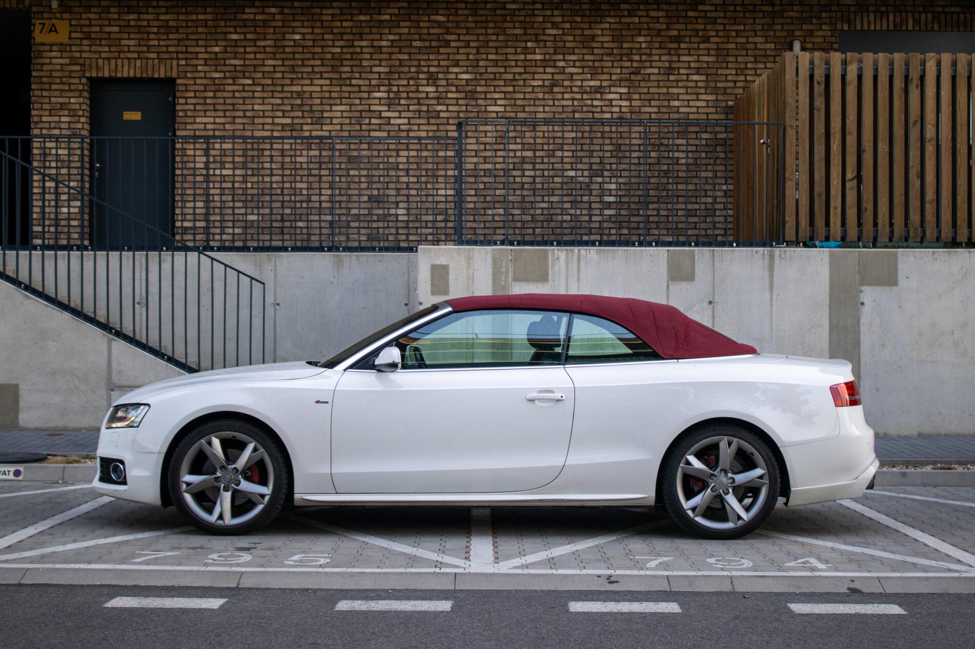 2009 AUDI A5, biela kabriolet, 123 385 km
