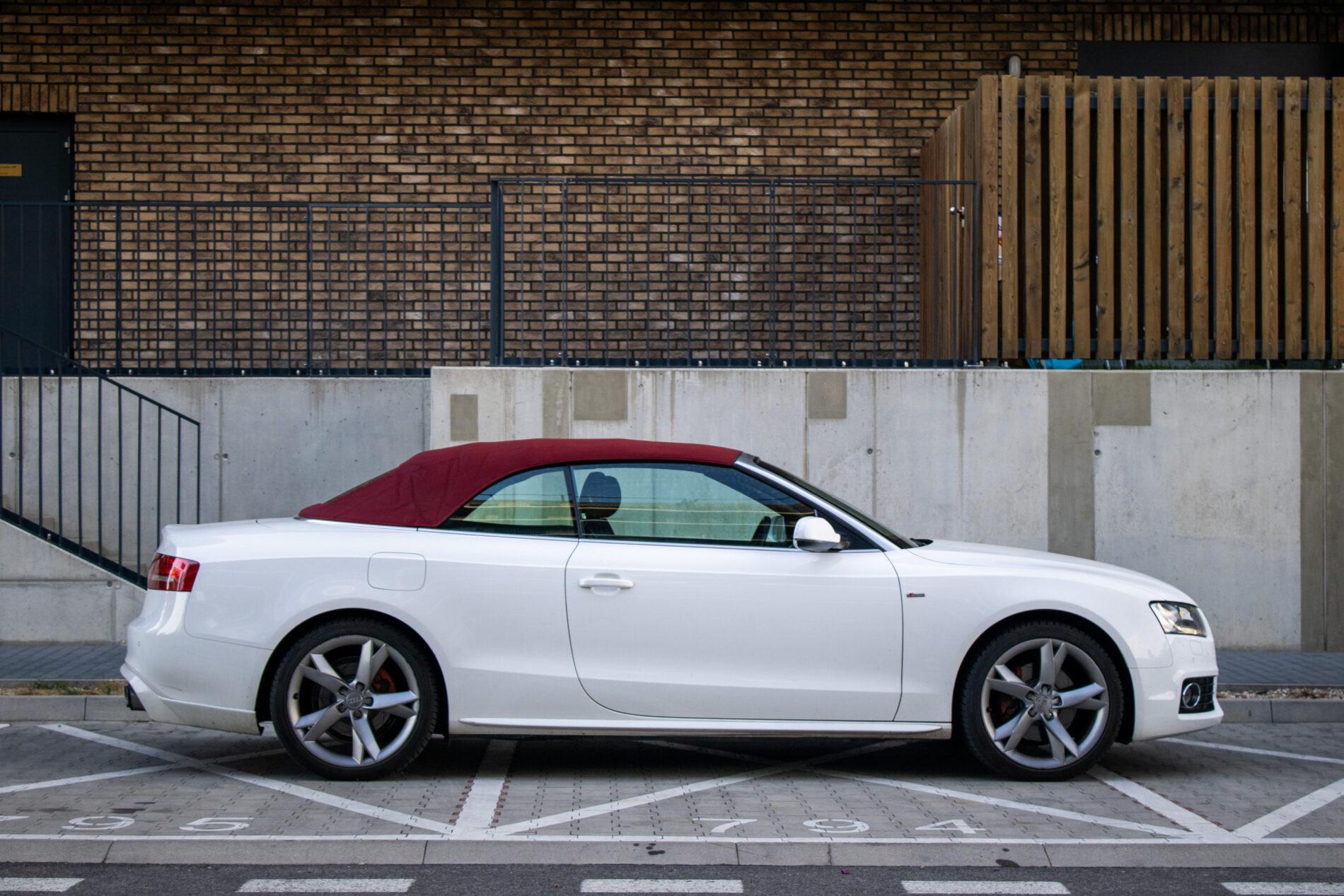 2009 AUDI A5, biela kabriolet, 123 385 km