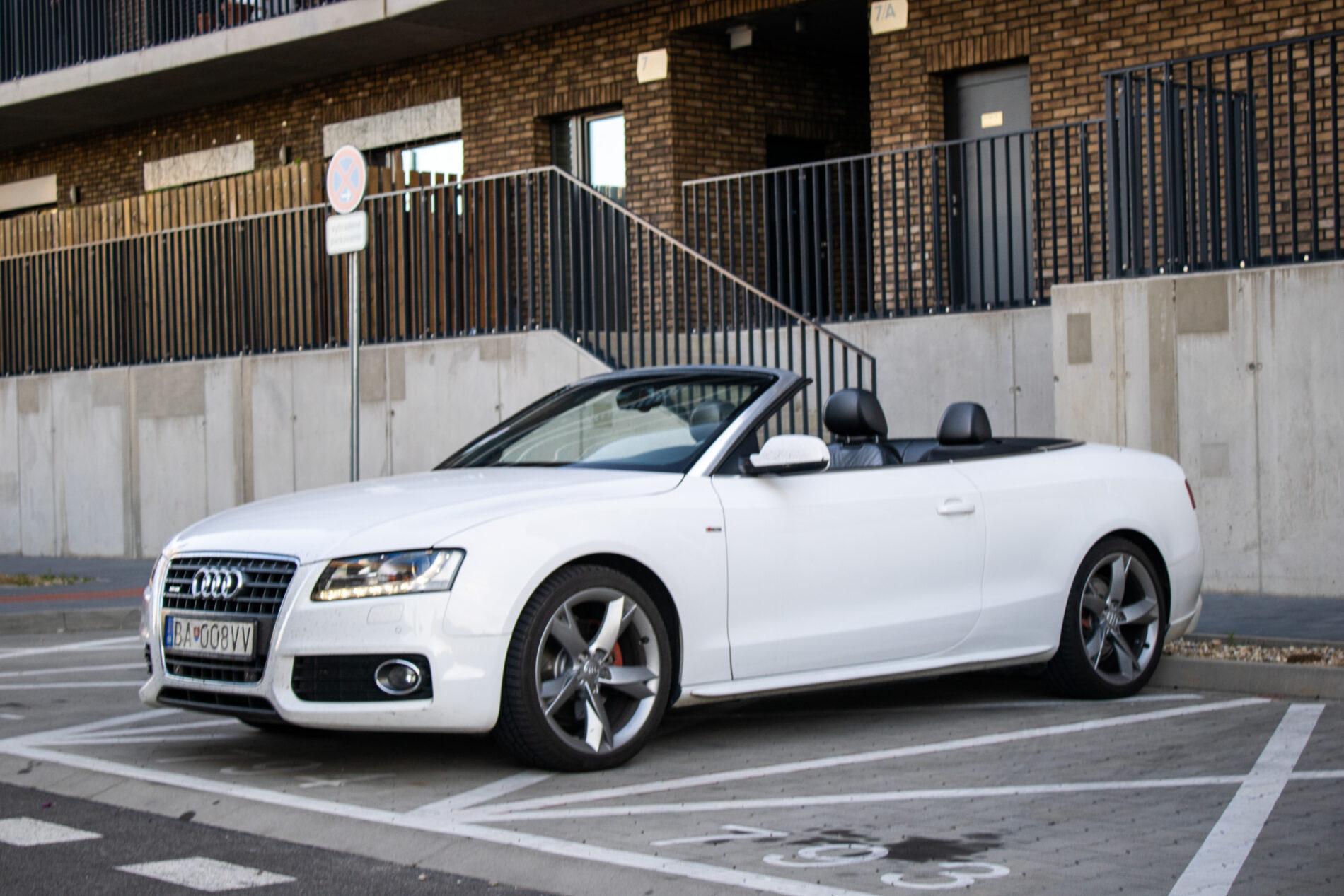 2009 AUDI A5, biela kabriolet, 123 385 km