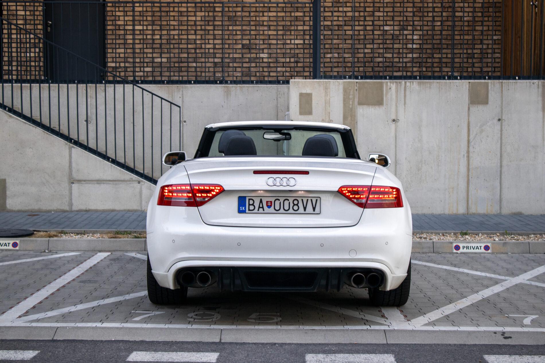 2009 AUDI A5, biela kabriolet, 123 385 km