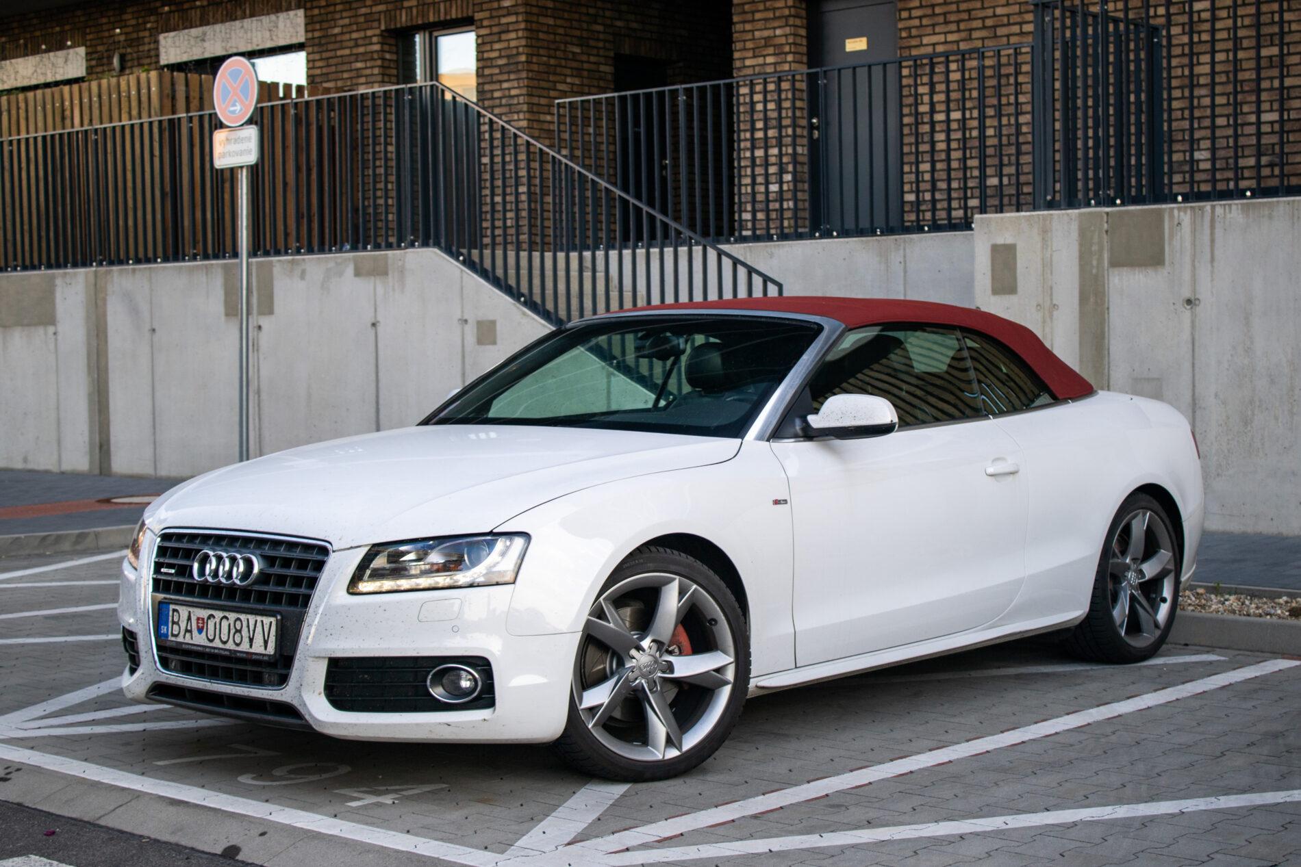 2009 AUDI A5, biela kabriolet, 123 385 km