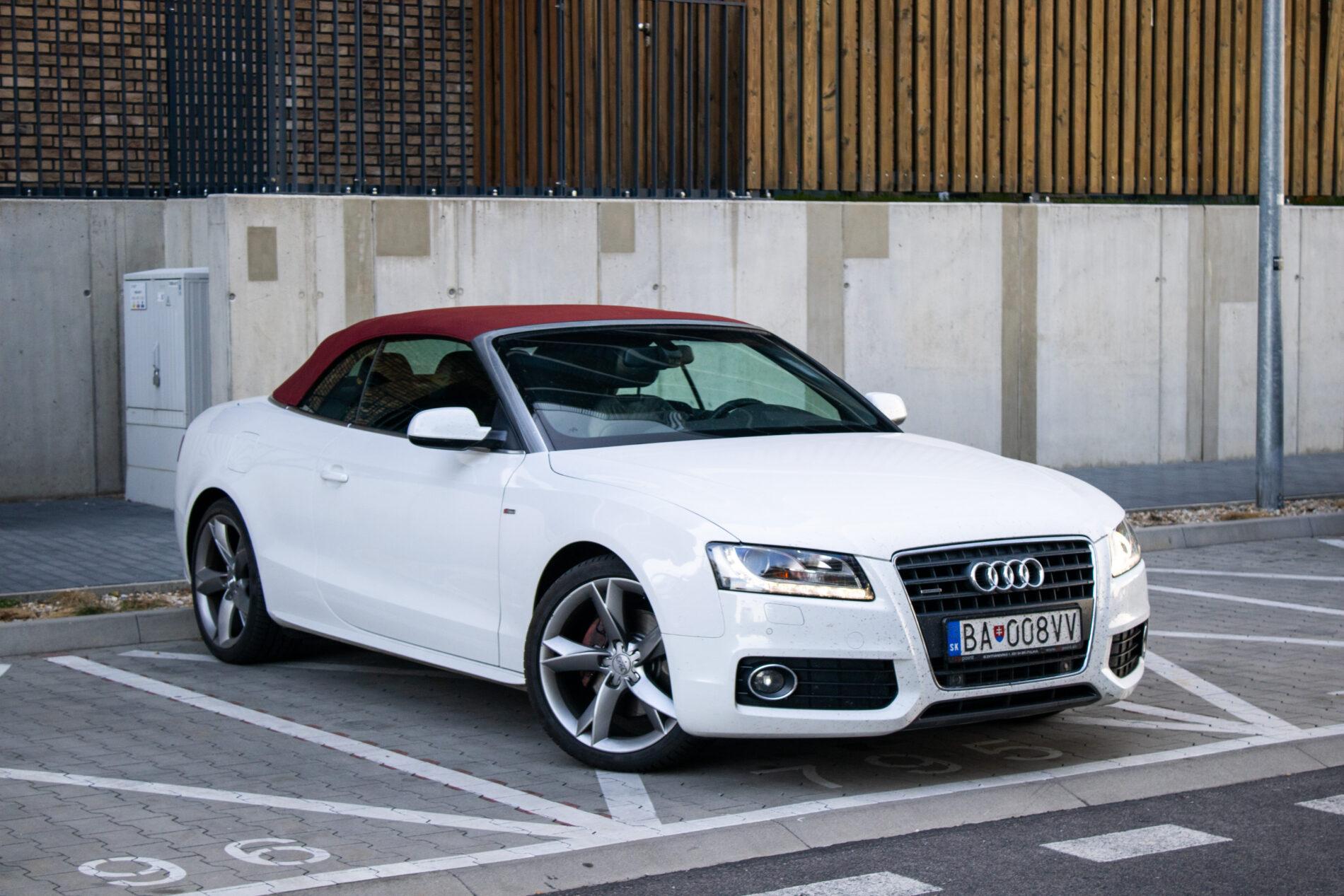 2009 AUDI A5, biela kabriolet, 123 385 km