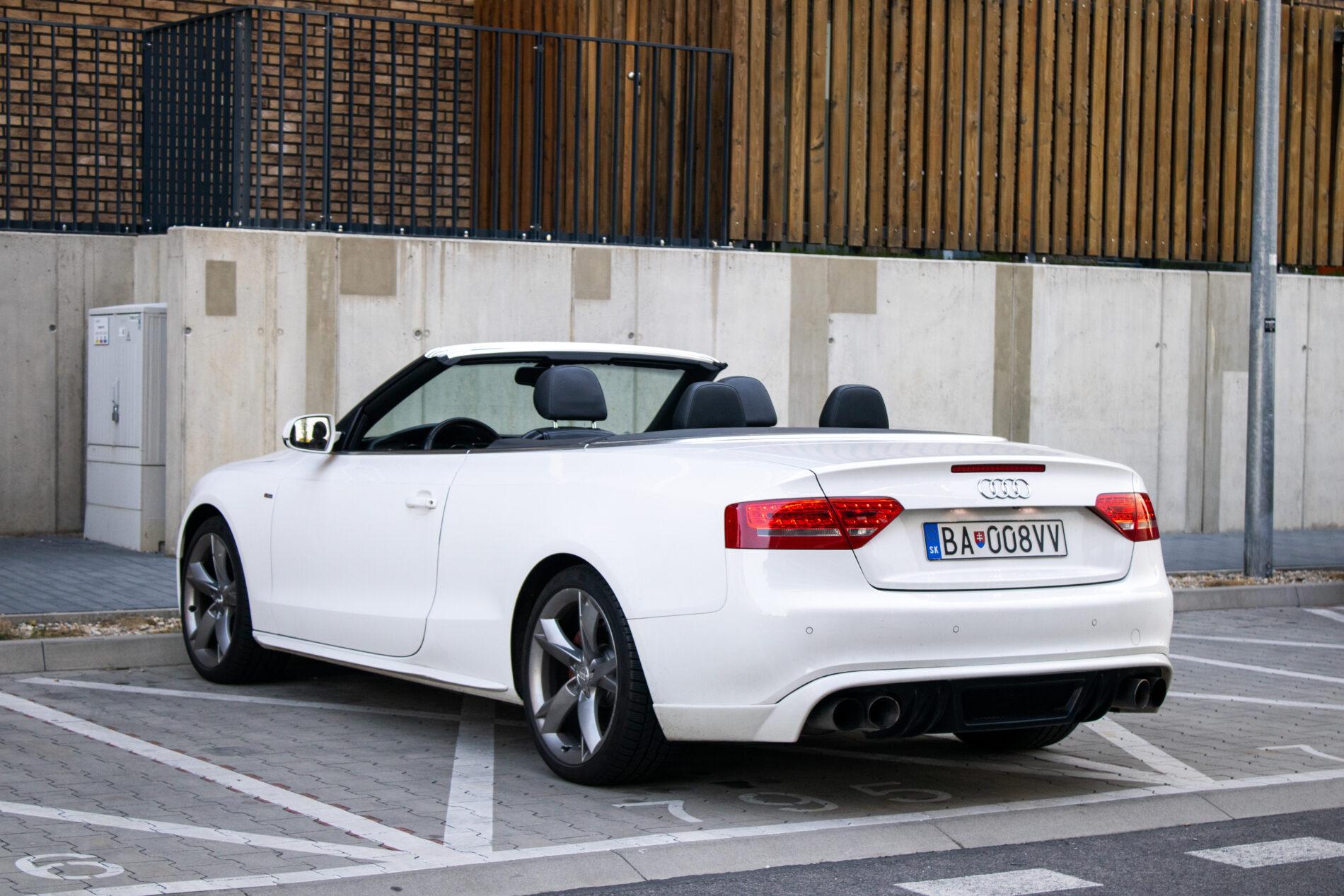 2009 AUDI A5, biela kabriolet, 123 385 km
