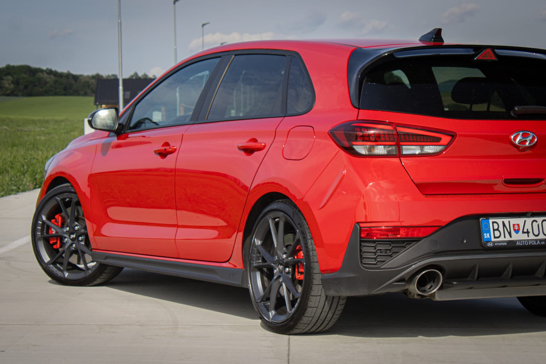 2021 Hyundai i30 N, červená hatchback, 46 172 km