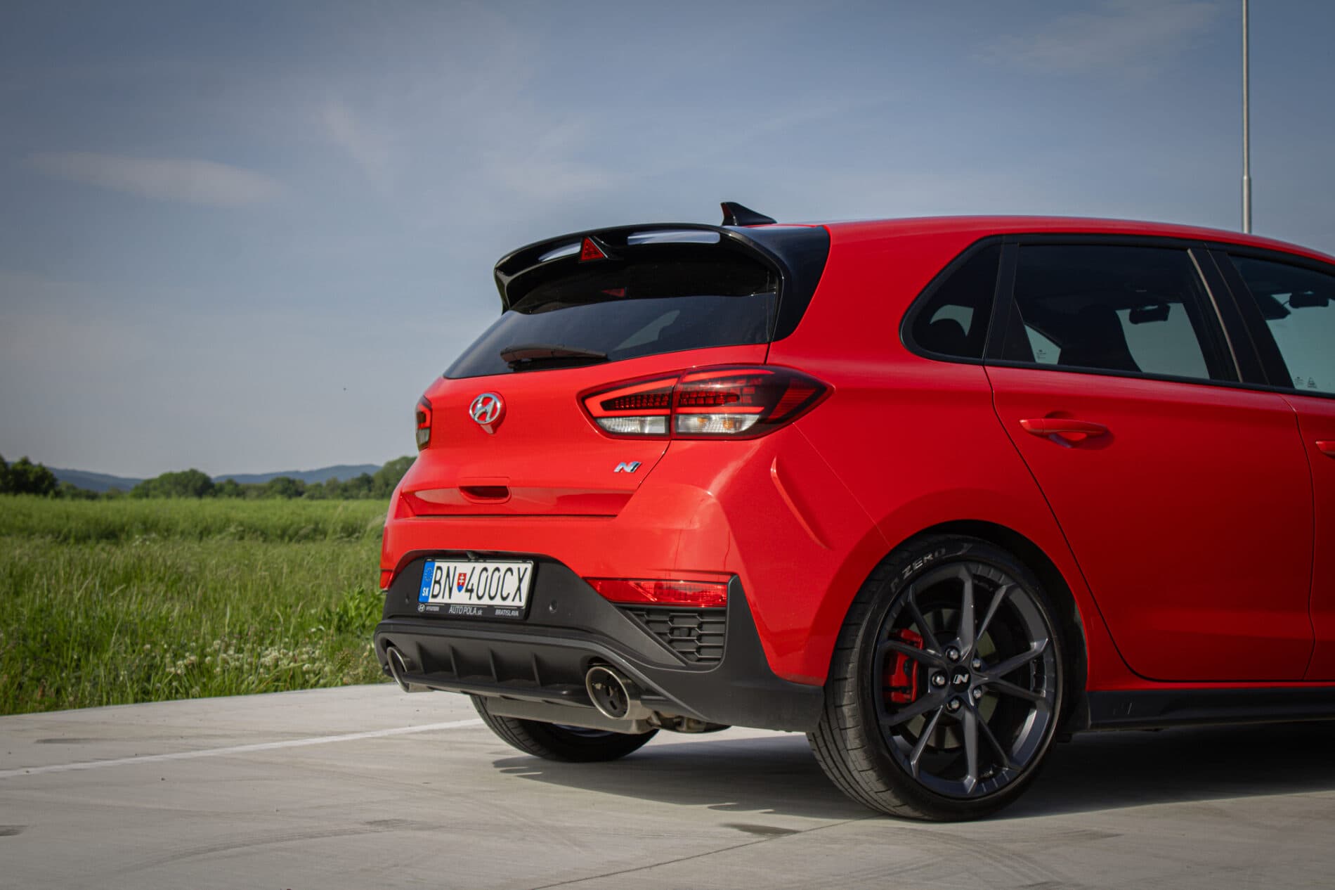 2021 Hyundai i30 N, červená hatchback, 46 172 km