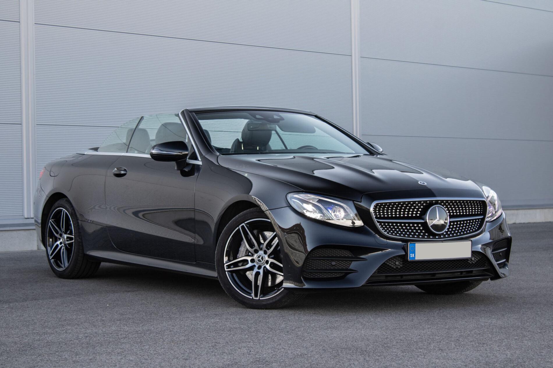 2018 Mercedes-Benz E 400, čierna kabriolet, 73 600 km