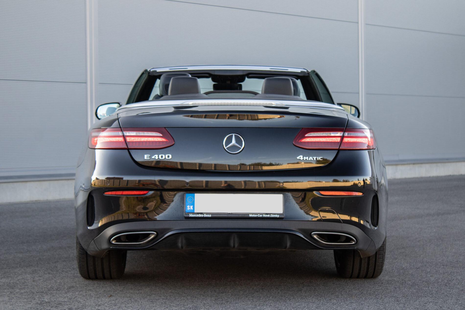 2018 Mercedes-Benz E 400, čierna kabriolet, 73 600 km