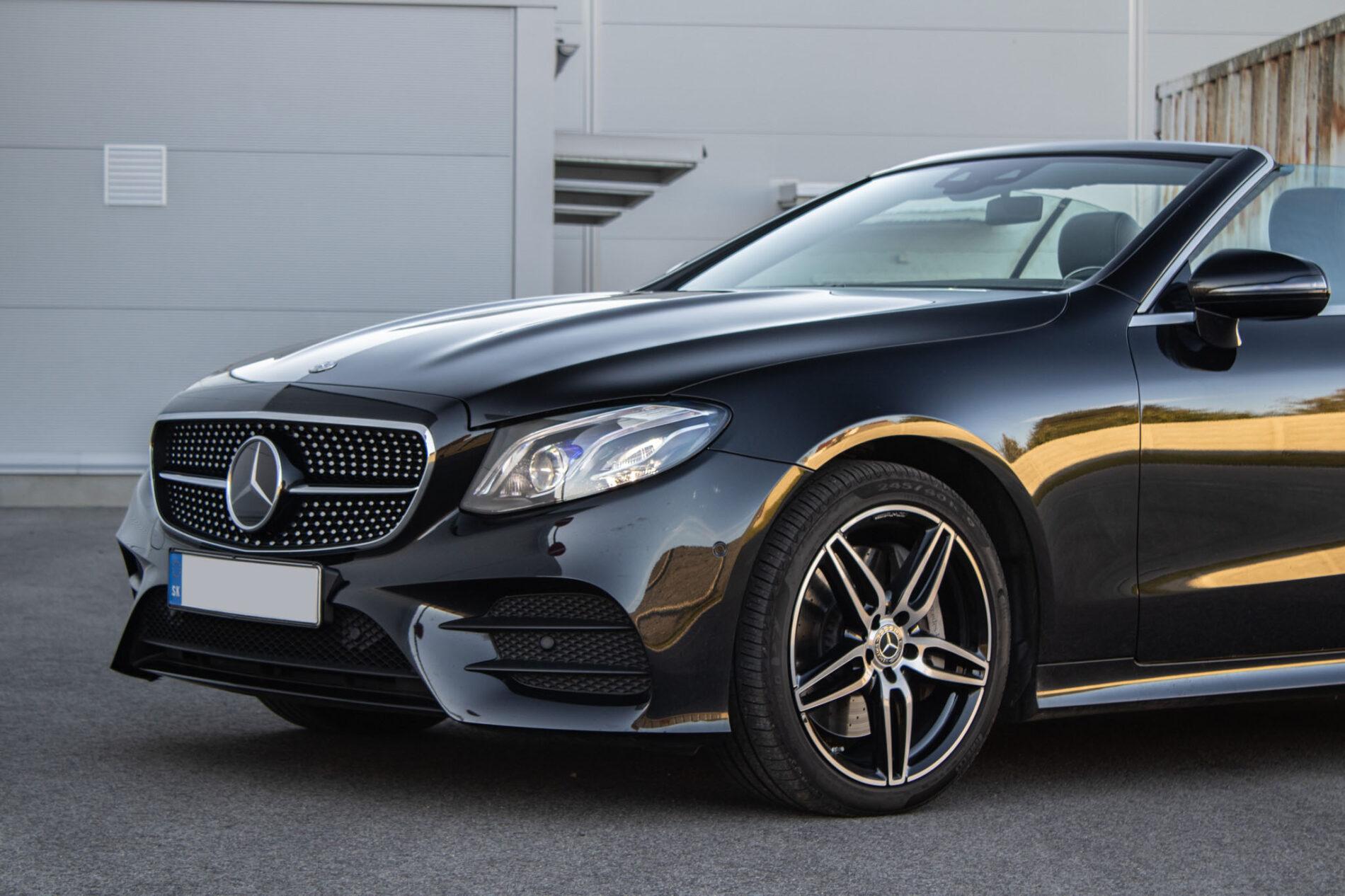 2018 Mercedes-Benz E 400, čierna kabriolet, 73 600 km