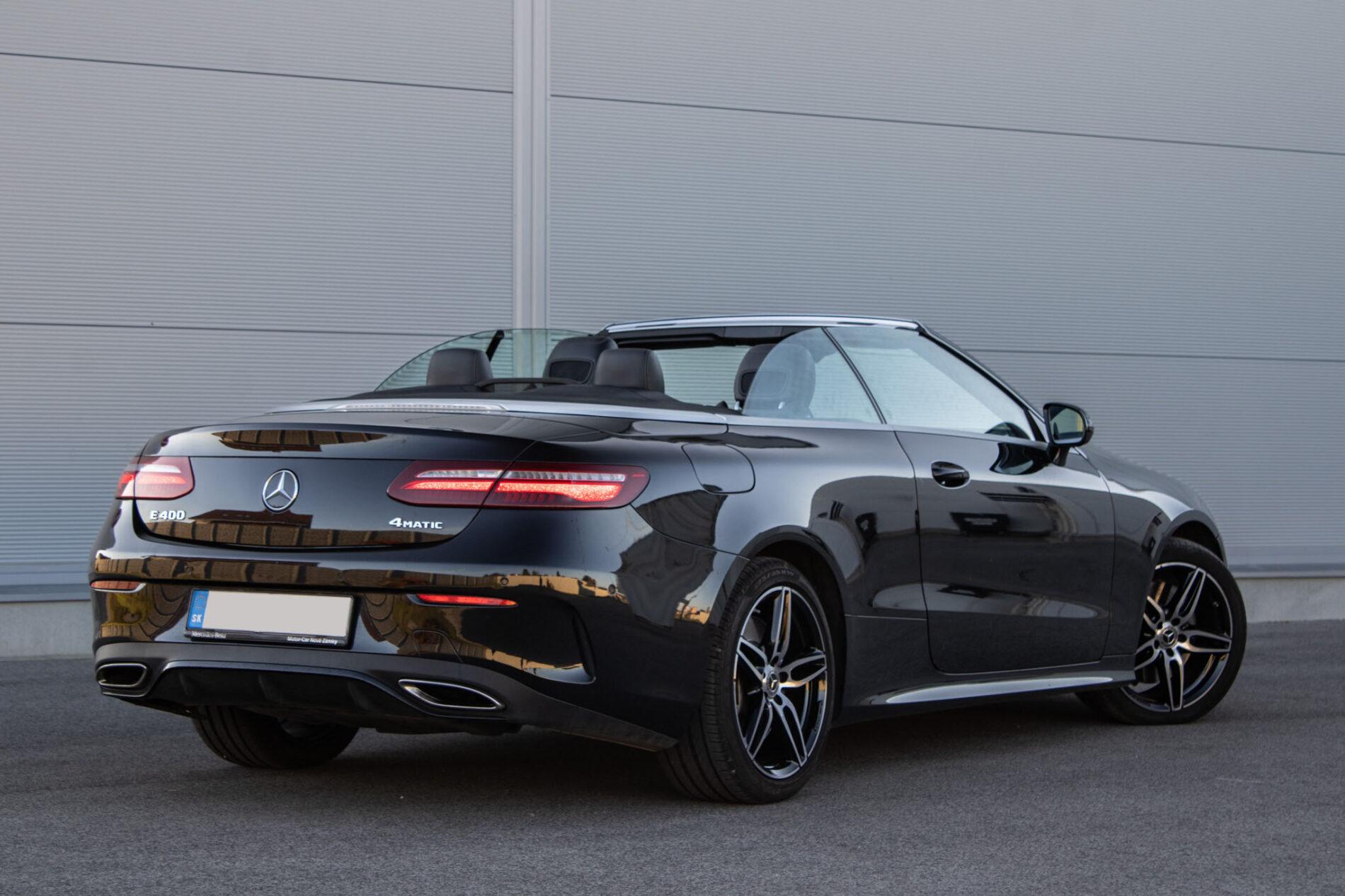2018 Mercedes-Benz E 400, čierna kabriolet, 73 600 km