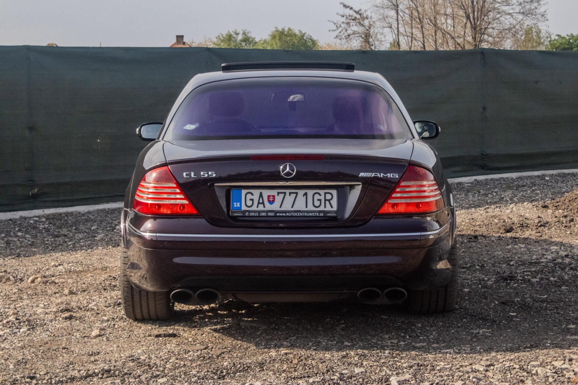 2002 Mercedes-Benz CL 55 AMG, fialová kupé, 127 625 km