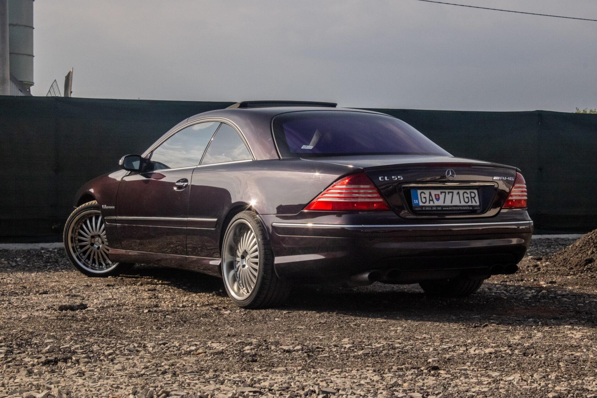 2002 Mercedes-Benz CL 55 AMG, fialová kupé, 127 625 km