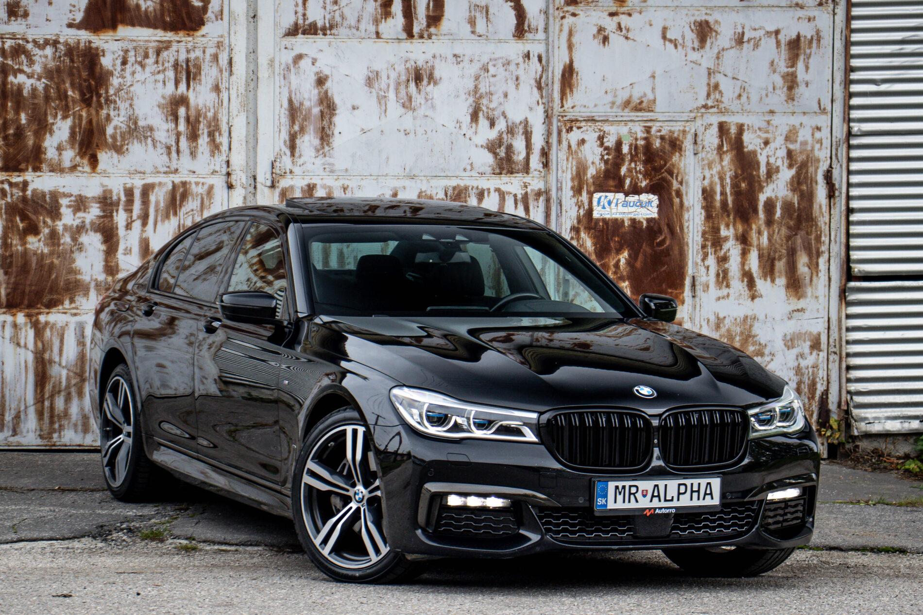 2017 BMW 740d, čierna sedan, 160 013 km