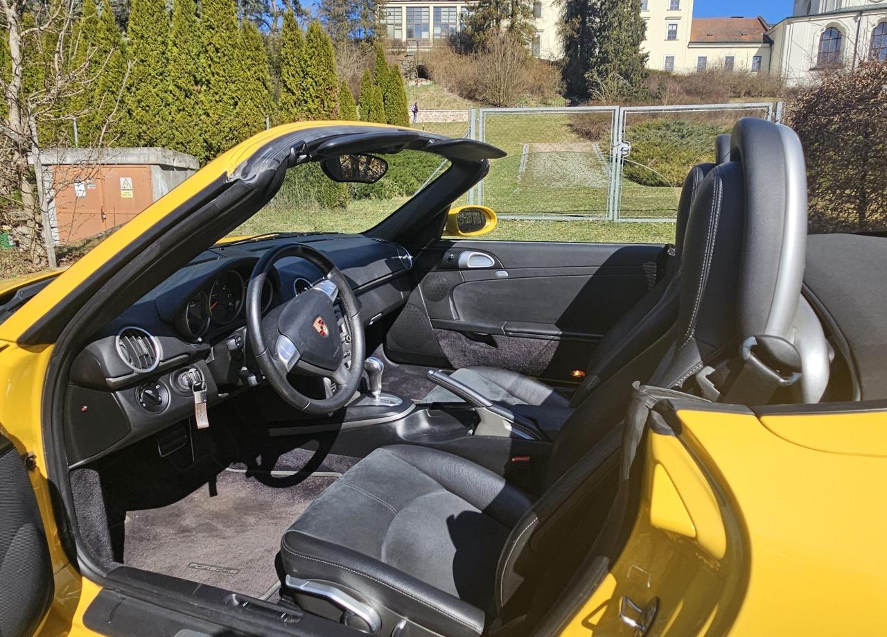 2007 Porsche Boxster, žltá kabriolet, 55 000 km